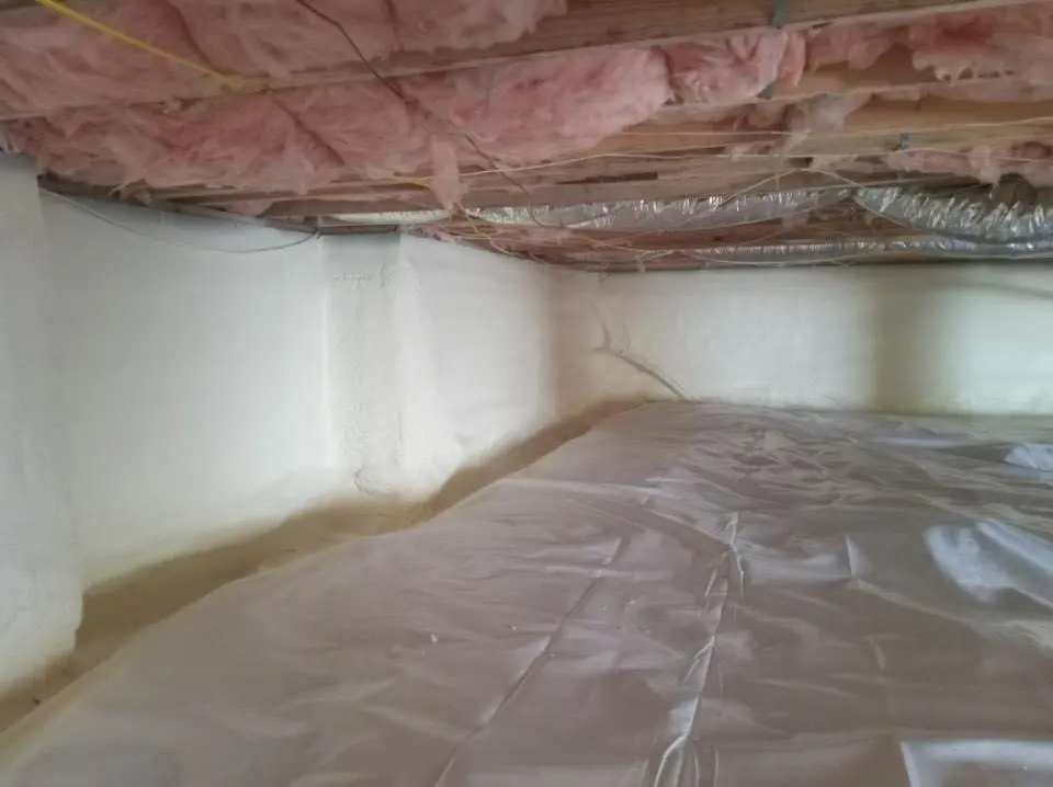 Crawl space encapsulation with closed-cell spray foam for Metal Roof Coating in Harrisonburg